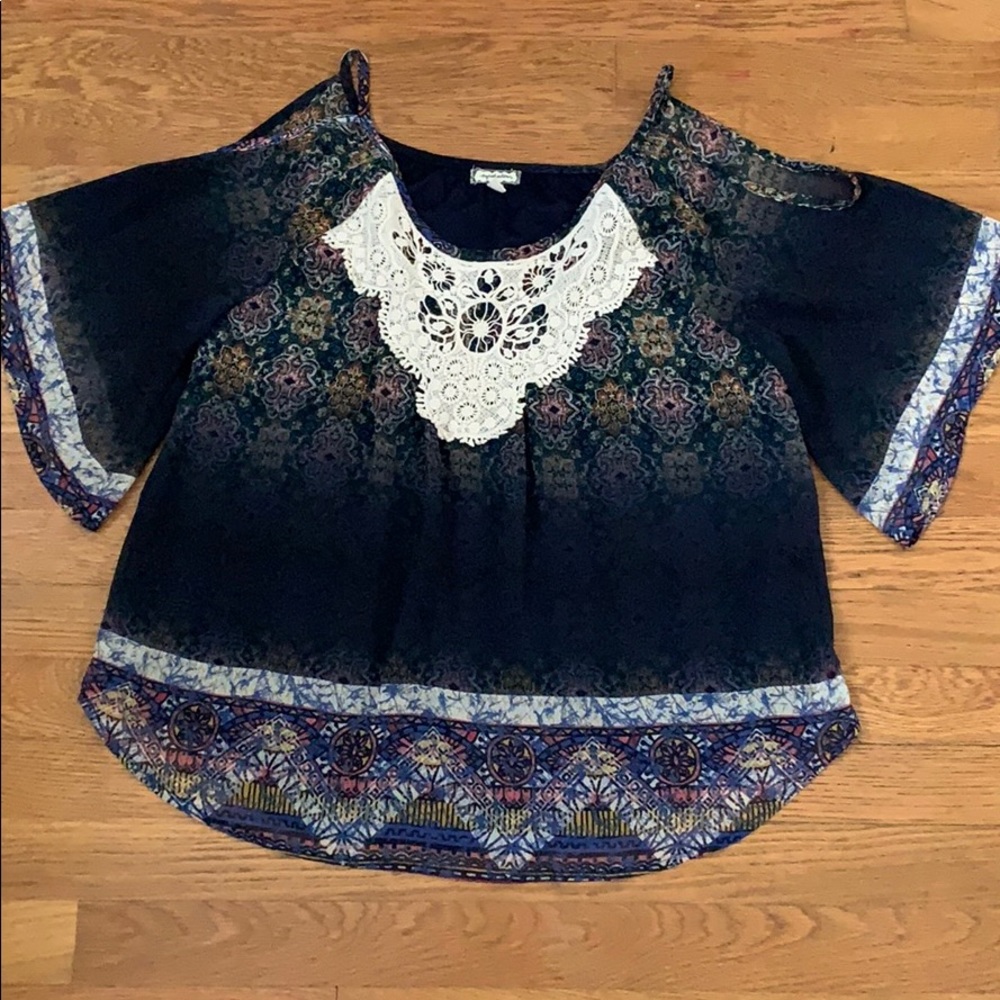 Navy Blue Blouse